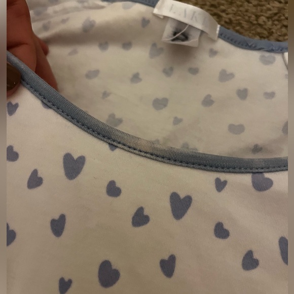 Blue hydrangea mini hearts Lake pajama set - Picture 4 of 4